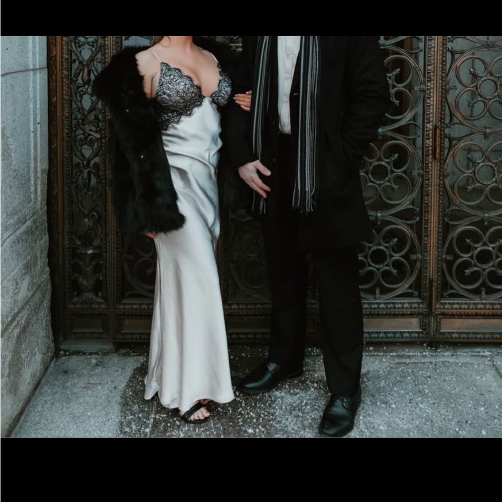 HelloMolly: Happily Ever After Satin Maxi Dress Champagne - S